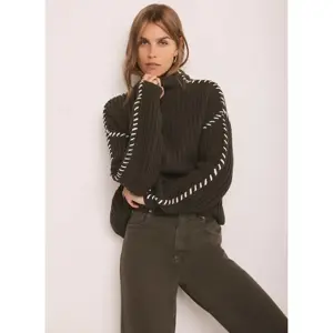 Mint Velvet Khaki Cotton Blend Jumper